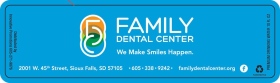 Family Dental Center Custom Bottled Water Label - 6.5x1.75 - 10 oz Bottled Water