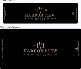 Template for 16.9 oz Bottled Water Label - Harbor View