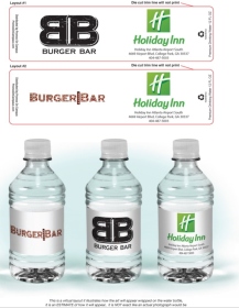 BurgerBar Custom Bottled Water Label