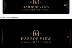 Template for 16.9 oz Bottled Water Label - Harbor View