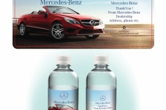 Mercedes Custom Bottled Water Label