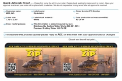 Zip Aviation Custom Bottled Water Label