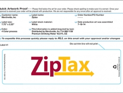 Template for 16.9 oz Bottled Water Label - ZipTax