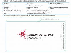 Progress Energy Custom Bottled Water Label
