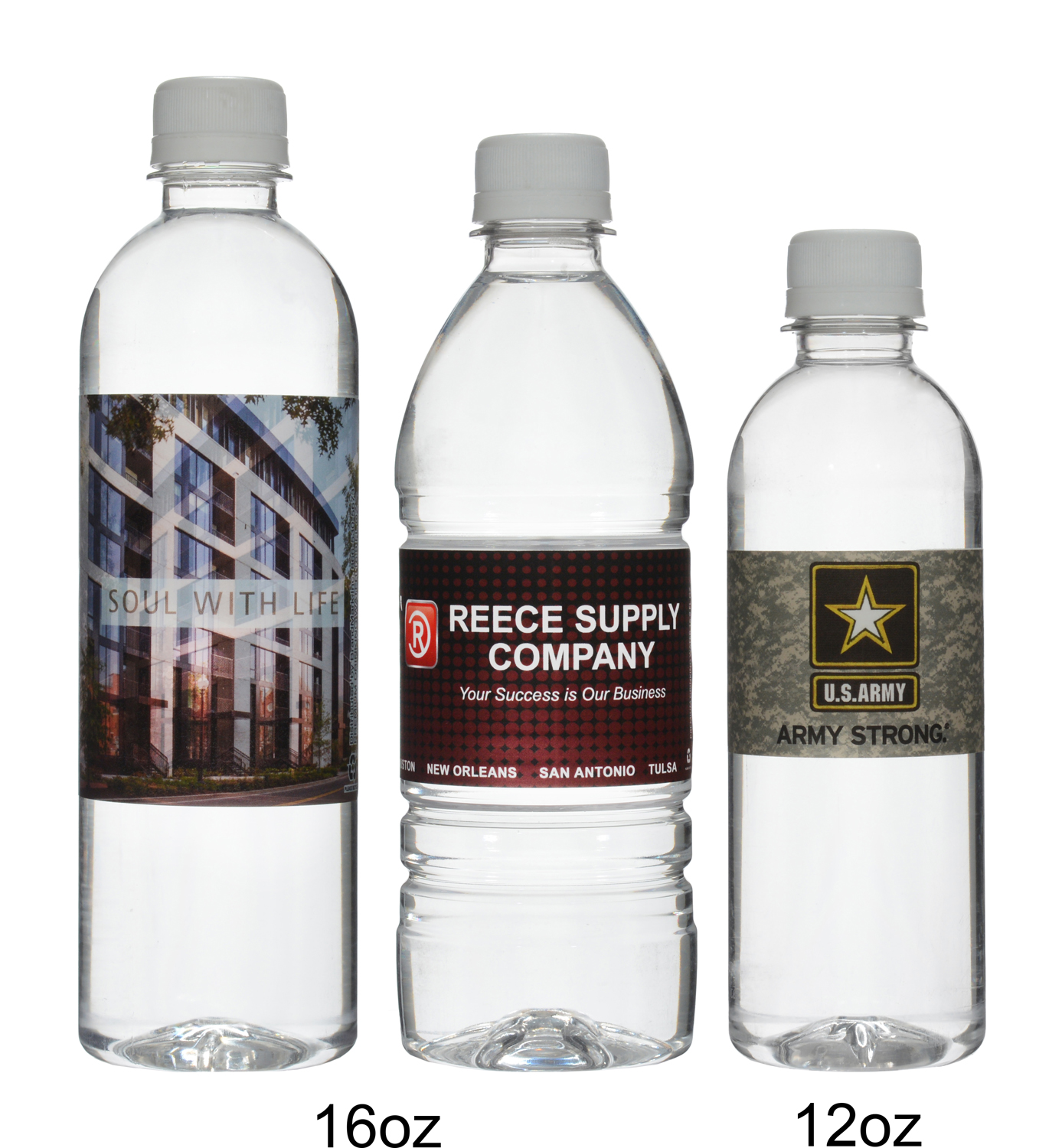 Custom water bottles produced and shipped from Idaho.