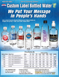 2014 Water Depot Catalog – Custom Label Bottled Water Pricing