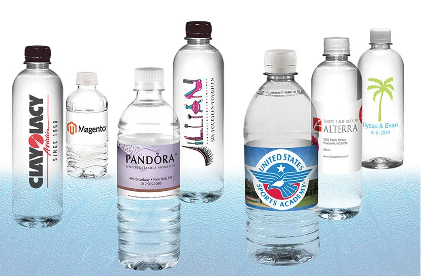 promotional water bottle labels