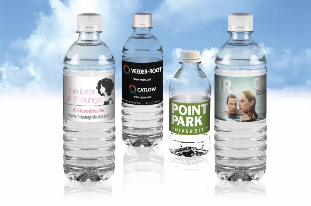 custom plastic water bottle labels