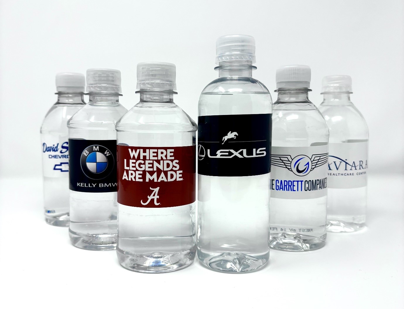 custom labeled water bottles