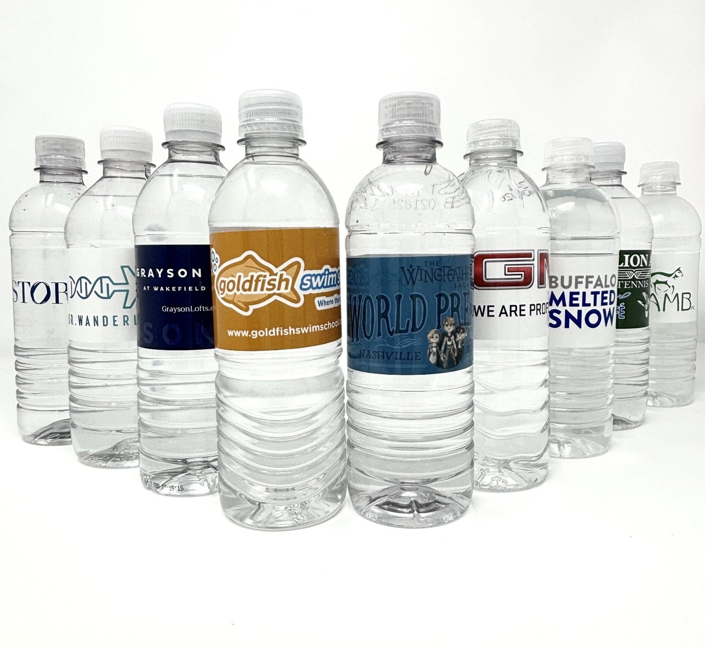 custom label water bottles
