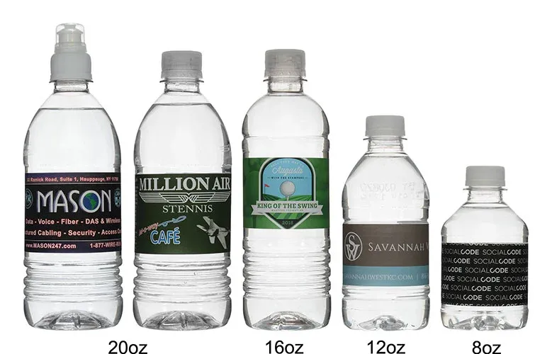 bottled water label