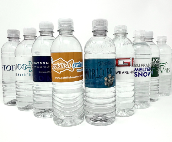 bottled water label