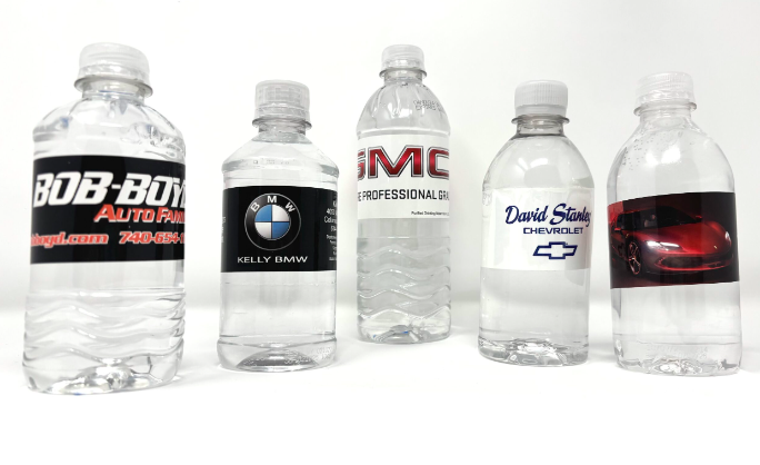 custom labeled water
