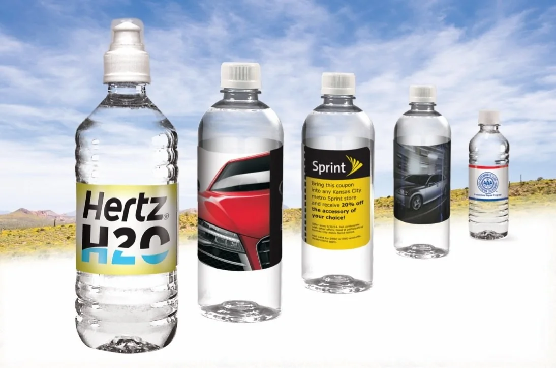 custom labeled water bottles