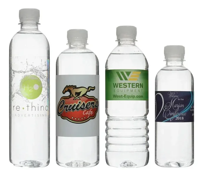 branded bottles of water
